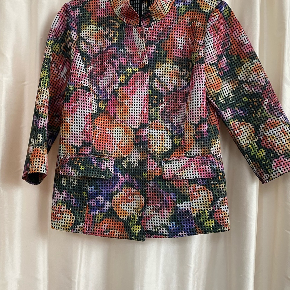 WORTH NEW YORK colorful abstract jacket.  size 8 - Picture 14 of 14